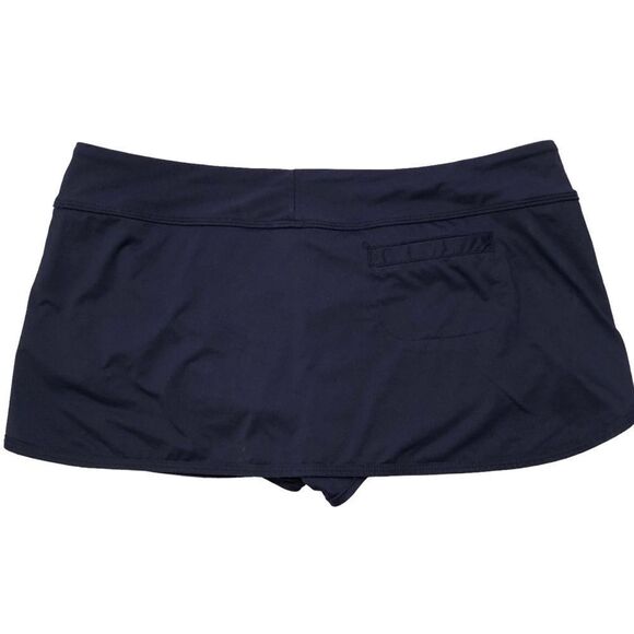 Athleta Tidal Swim Skirt Navy Blue Medi Size Large - Picture 4 of 13